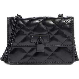 NWT Kurt Geiger London Black Crossbody Micro Brixton Quilted Shoulder Bag
